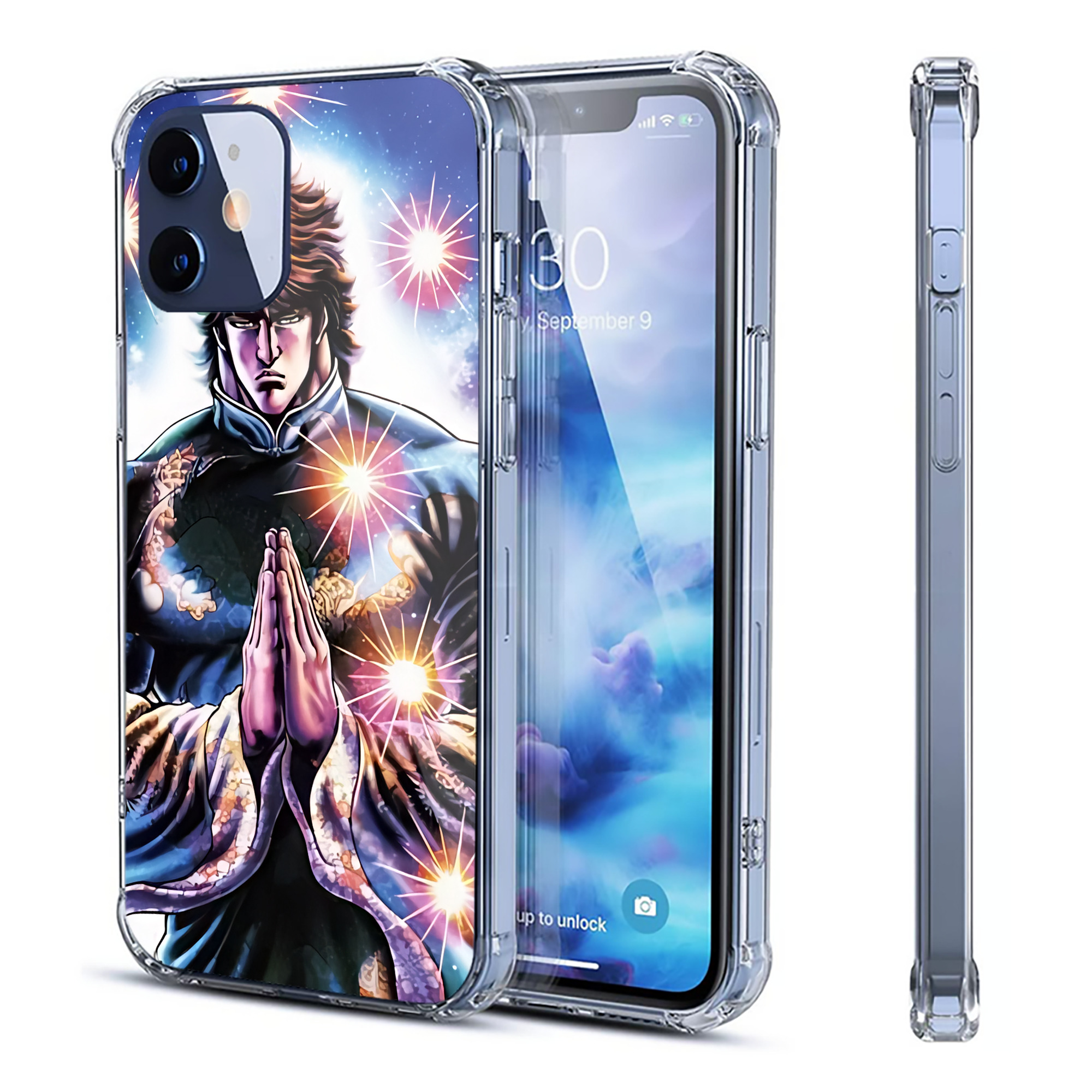 （画像用） 北斗の拳 Fist of the North Star 【iPhone 12シリーズ対応】透明スマホケース（クリアソフトケース）
